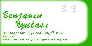 benjamin nyulasi business card